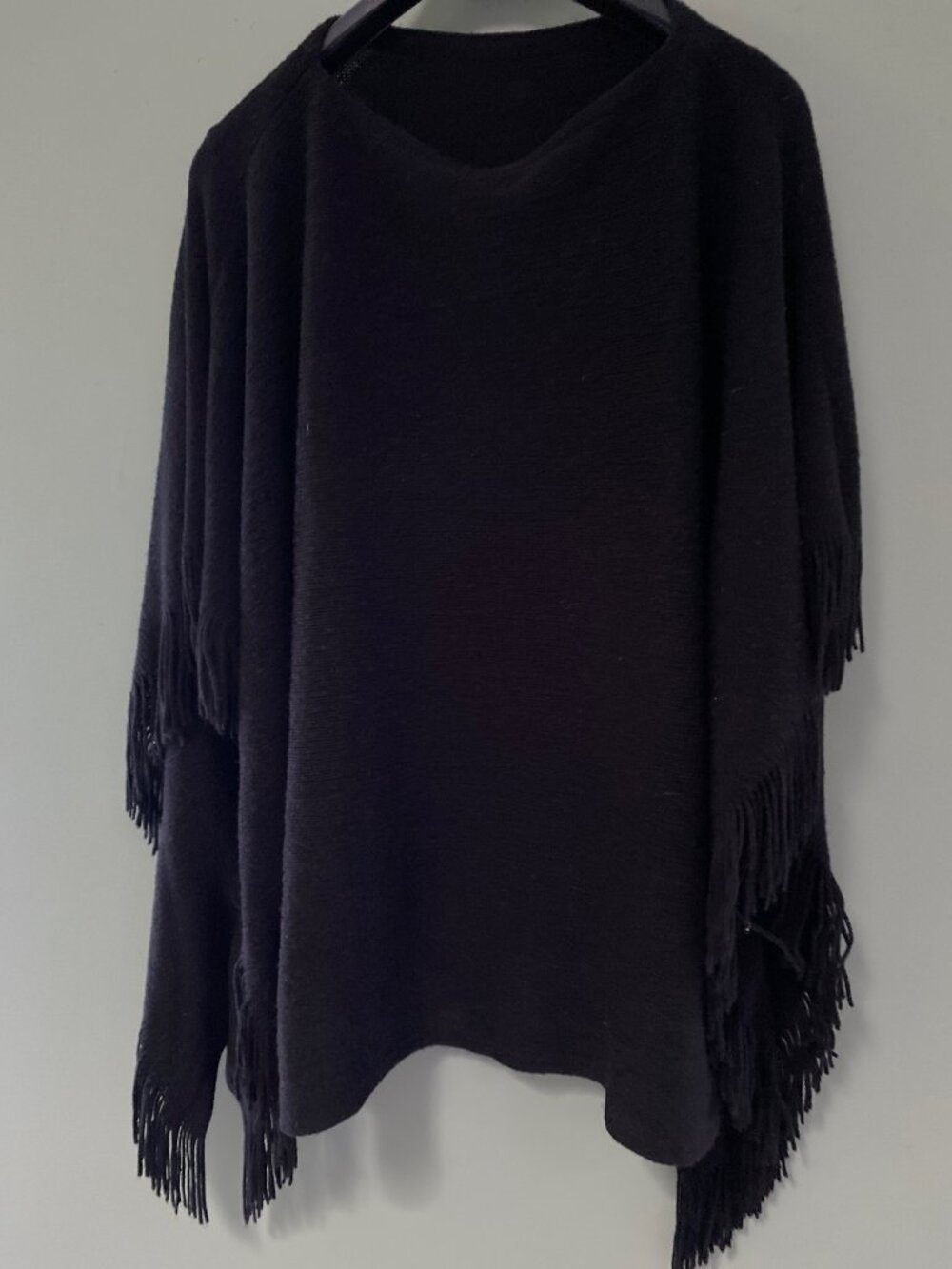 Poncho , Shawl, Cape, Open Sided Dress Can be worn several ways Black One Size